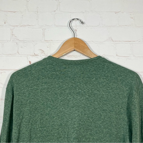 Marine Layer Henley Shirt Mens Small Green Long Sleeve Double Knit Outdoor - Picture 9 of 10